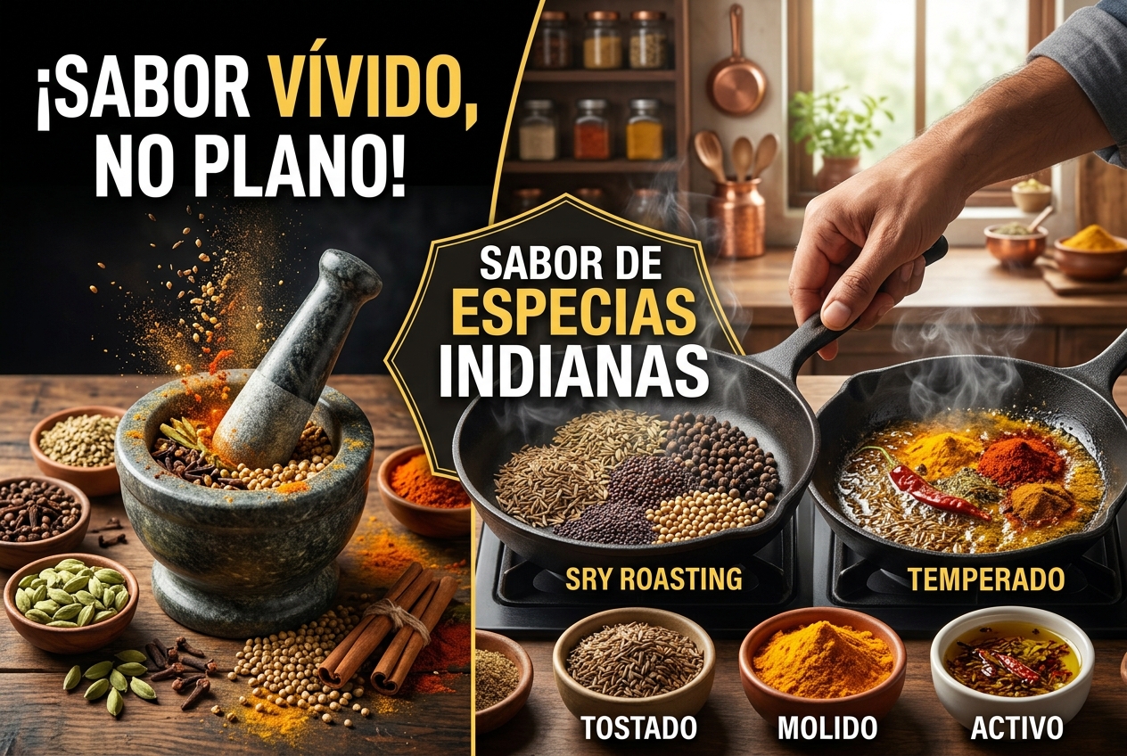 Métodos para Extraer el Verdadero Sabor de las Especias Indias