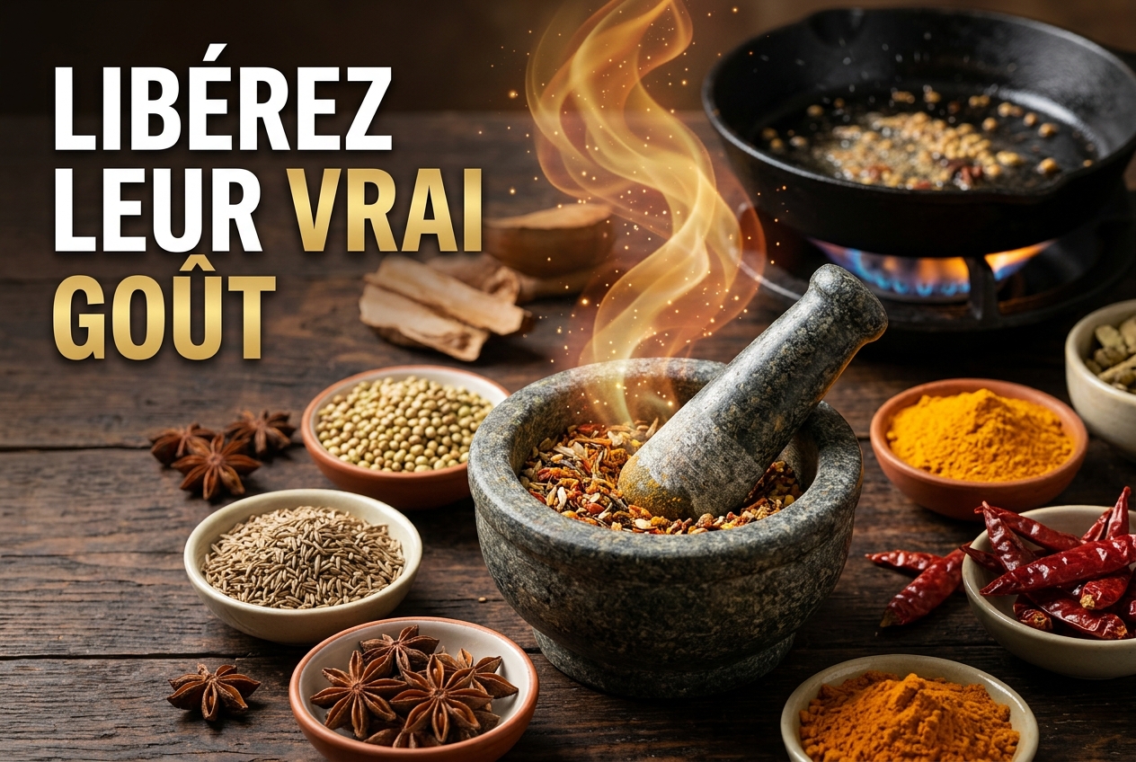 Méthodes pour faire ressortir la vraie saveur des épices indiennes