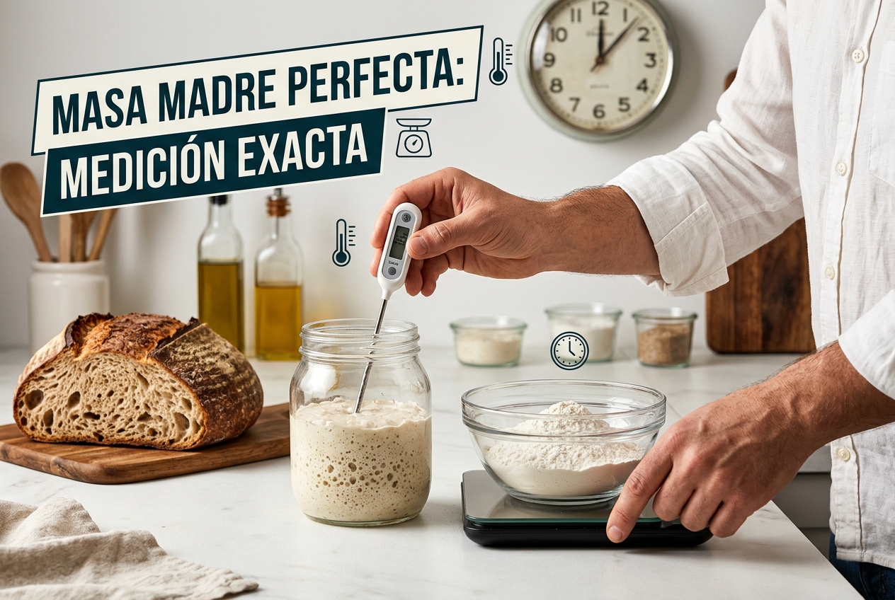 Mediciones y Tiempos Precisos Garantizan un Pan de Masa Madre Perfecto Cada Vez
