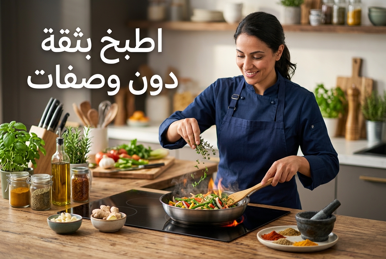 كيف تطبخ بثقة دون اتباع الوصفات خطوة بخطوة