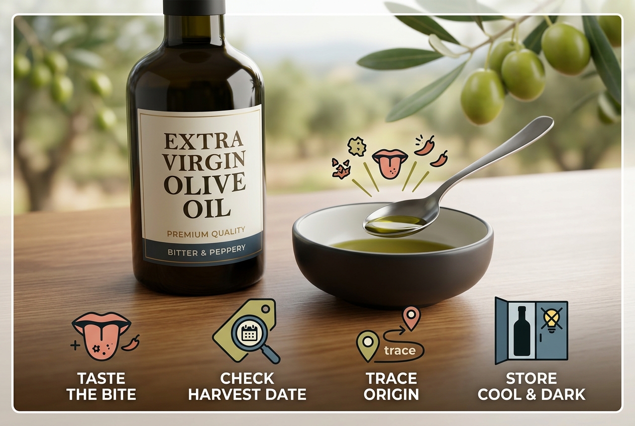Bitter and Peppery Means Your Olive Oil Is the Real Thing