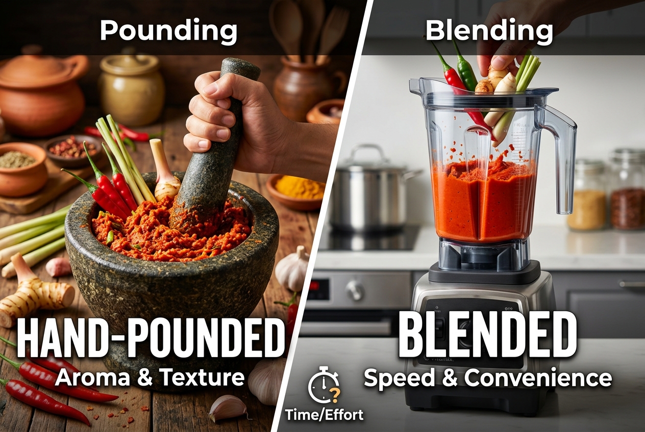 The Mortar and the Blender Make Different Curry Pastes
