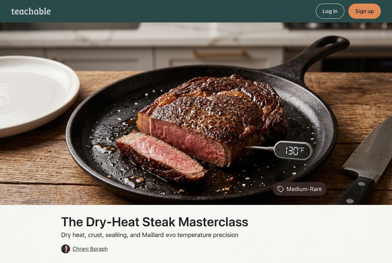 A Dry Surface and Ferocious Heat Make the Steak