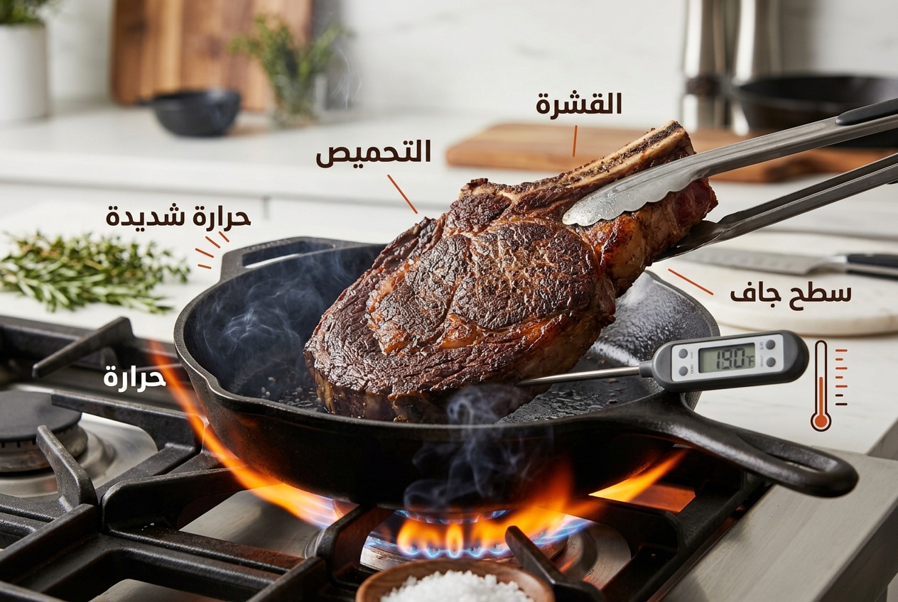 A Dry Surface and Ferocious Heat Make the Steak