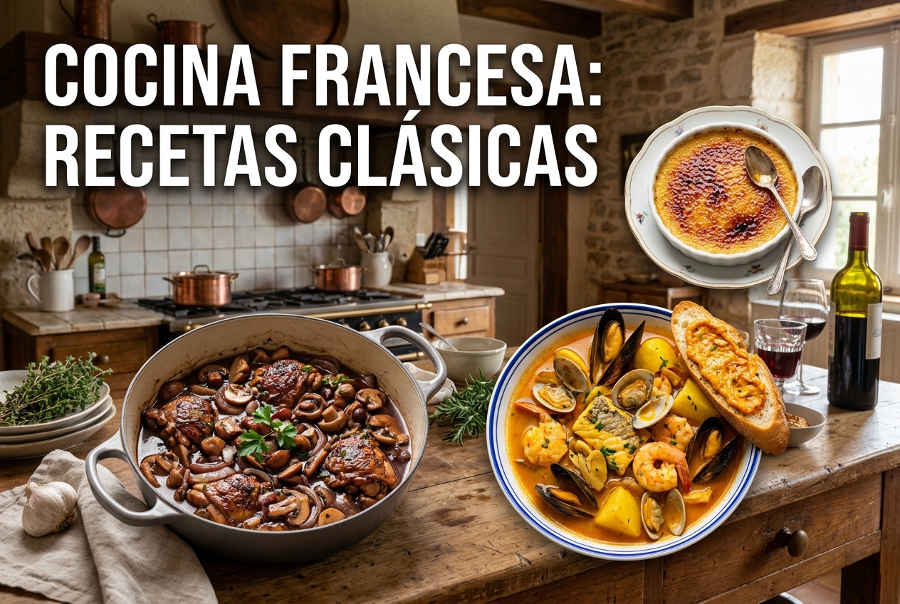 Recetas clásicas francesas y sus preparaciones tradicionales