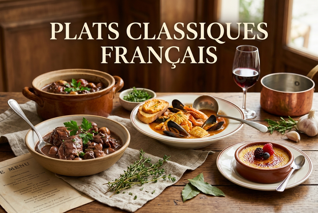 Recettes françaises classiques et leurs préparations traditionnelles
