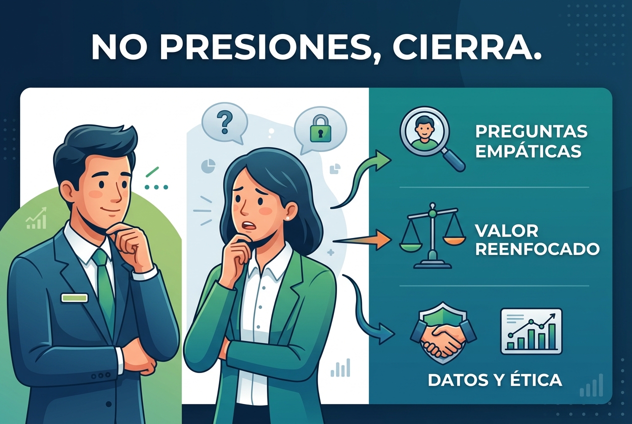 Cuando el Comprador Objeta, Presionar Más Hace Perder la Venta
