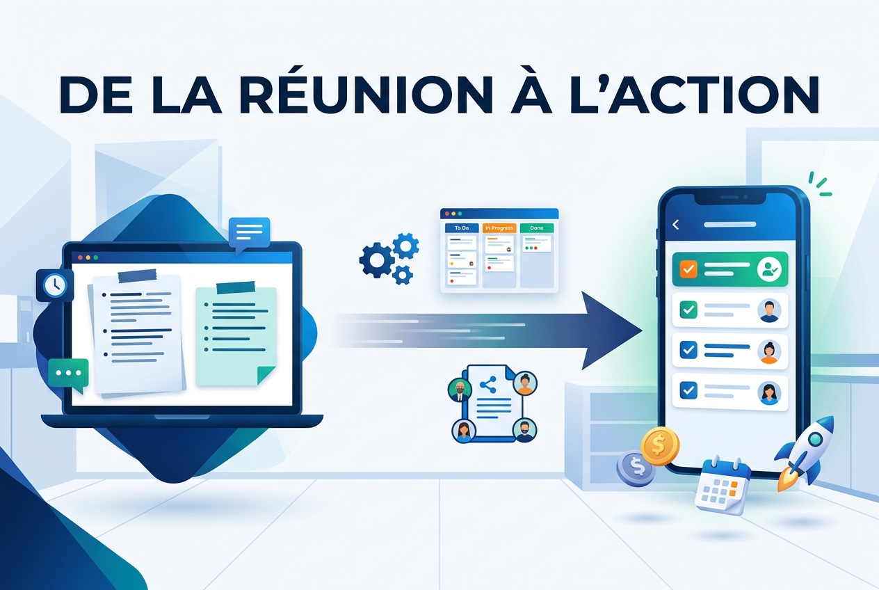 Méthodes pour transformer les notes de réunion en actions concrètes