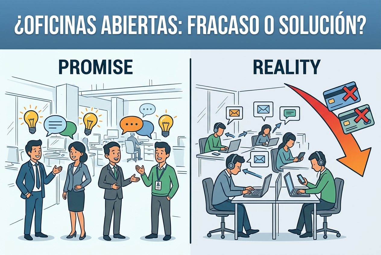 ¿Resultó contraproducente derribar las paredes de la oficina?