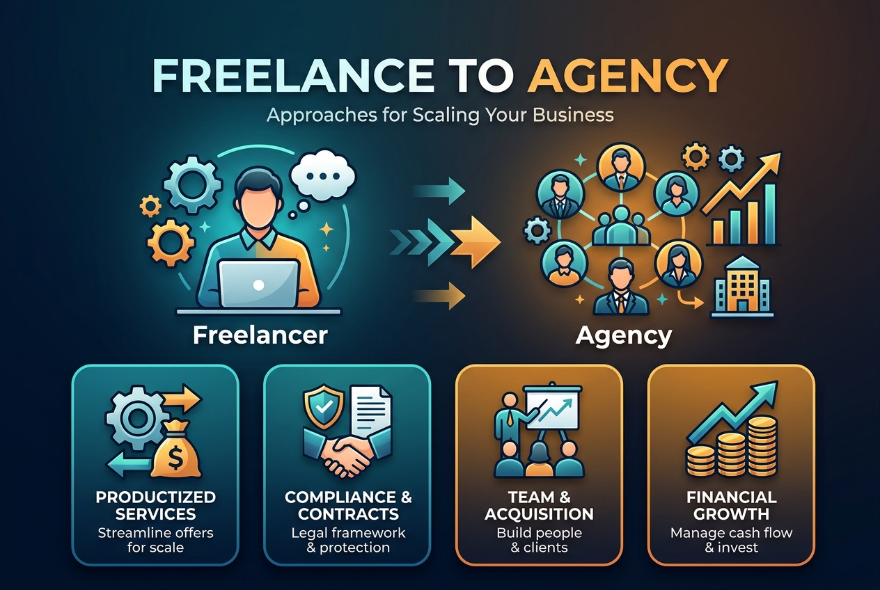 Approaches for Turning a Solo Freelance Gig Into an Agency