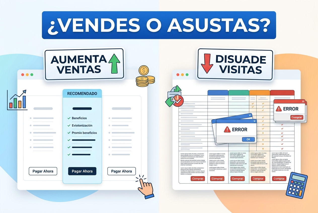 Por qué algunas páginas de precios venden y otras asustan a la gente