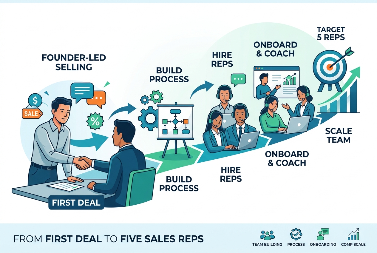 Growing a Sales Team From Your First Deal to Five Reps