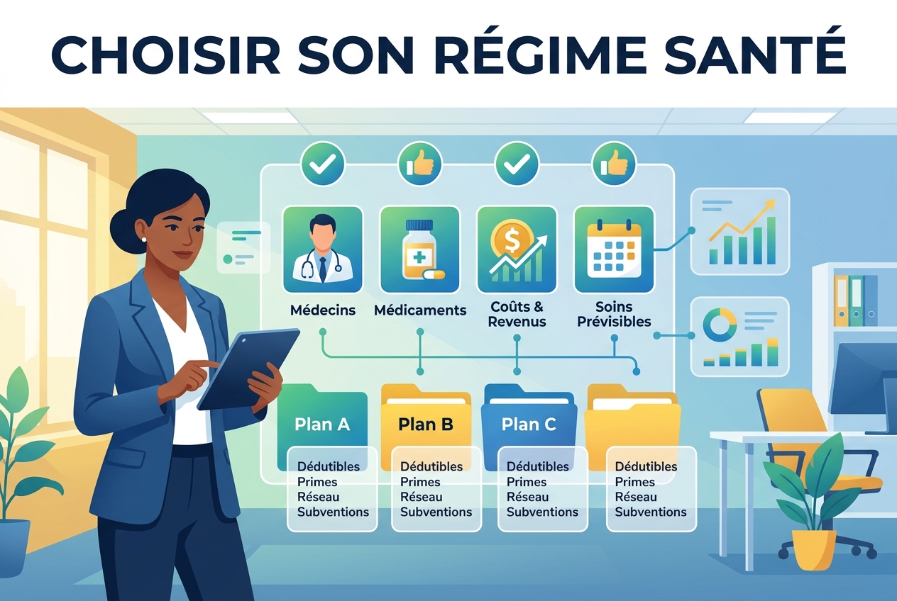Comment choisir un régime d’assurance santé sans deviner vos coûts ou vos soins