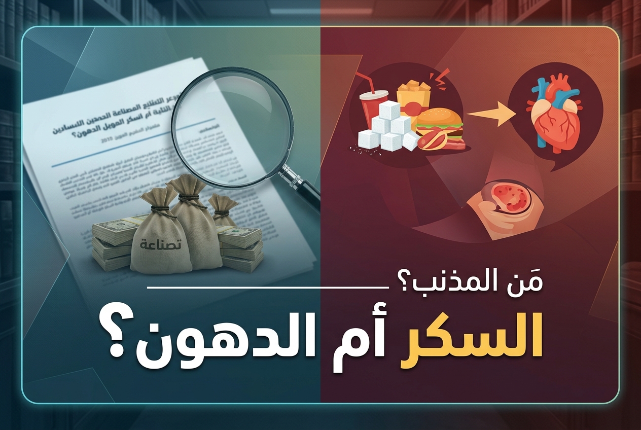 ادعاءات حول كيف جعلنا السكر نلوم الدهون على أمراض القلب