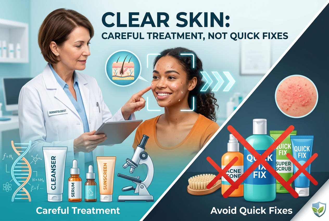 Clear Skin Requires Careful Treatment, Not Quick Fixes