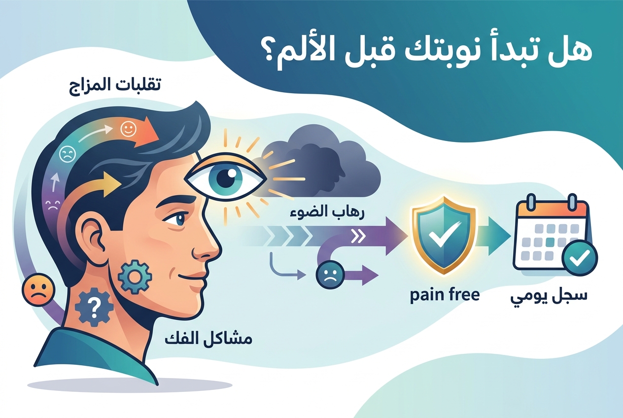 قد تبدأ نوبة الصداع النصفي لديك قبل ساعات من شعورك بالألم