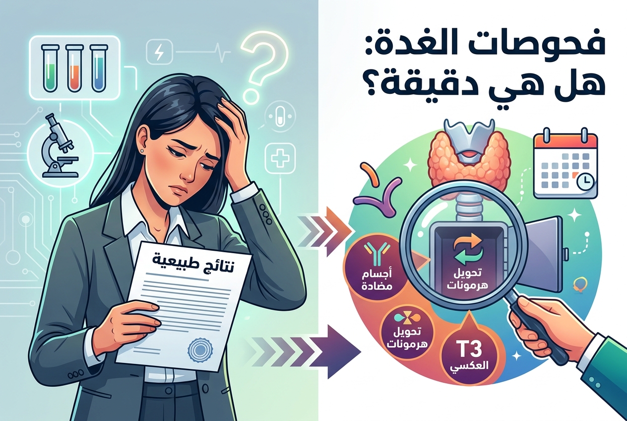 نتائج الغدة الدرقية الطبيعية قد تخفي مشكلة حقيقية