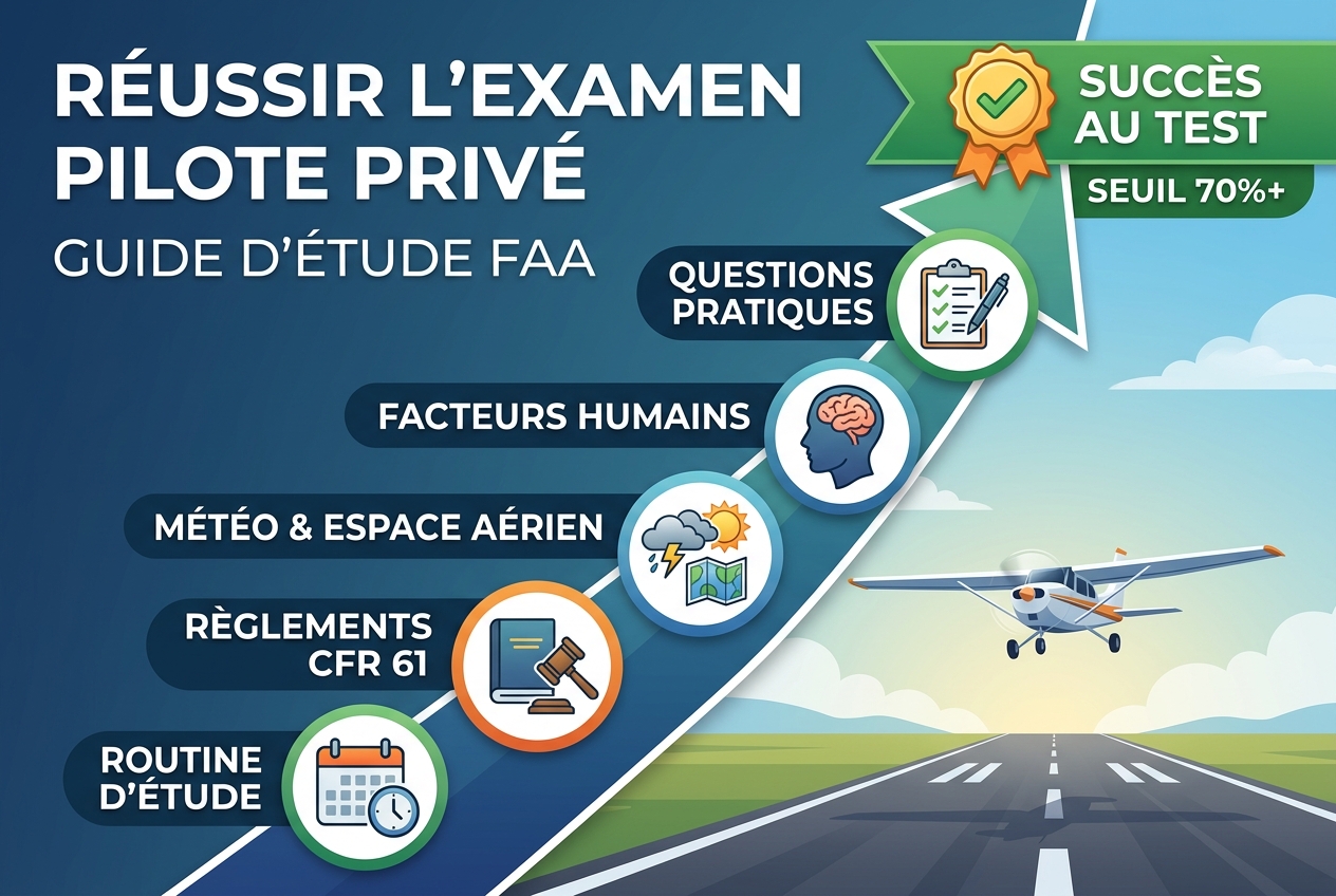 Réussir l'examen écrit de pilote privé FAA
