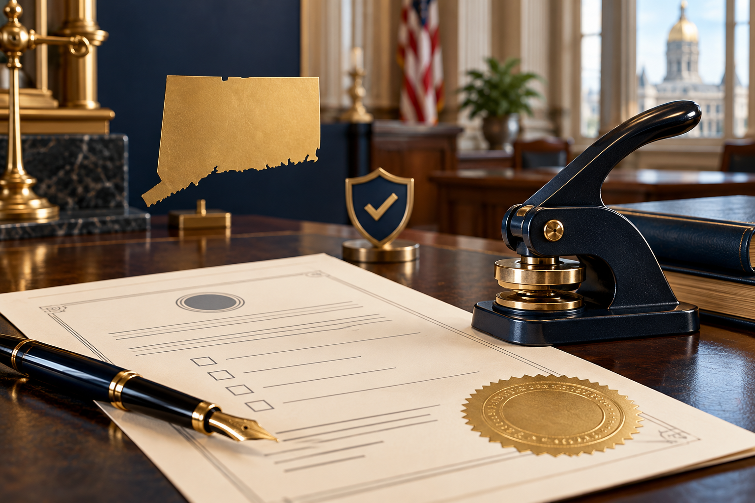 Obtenez votre commission de notaire public du Connecticut