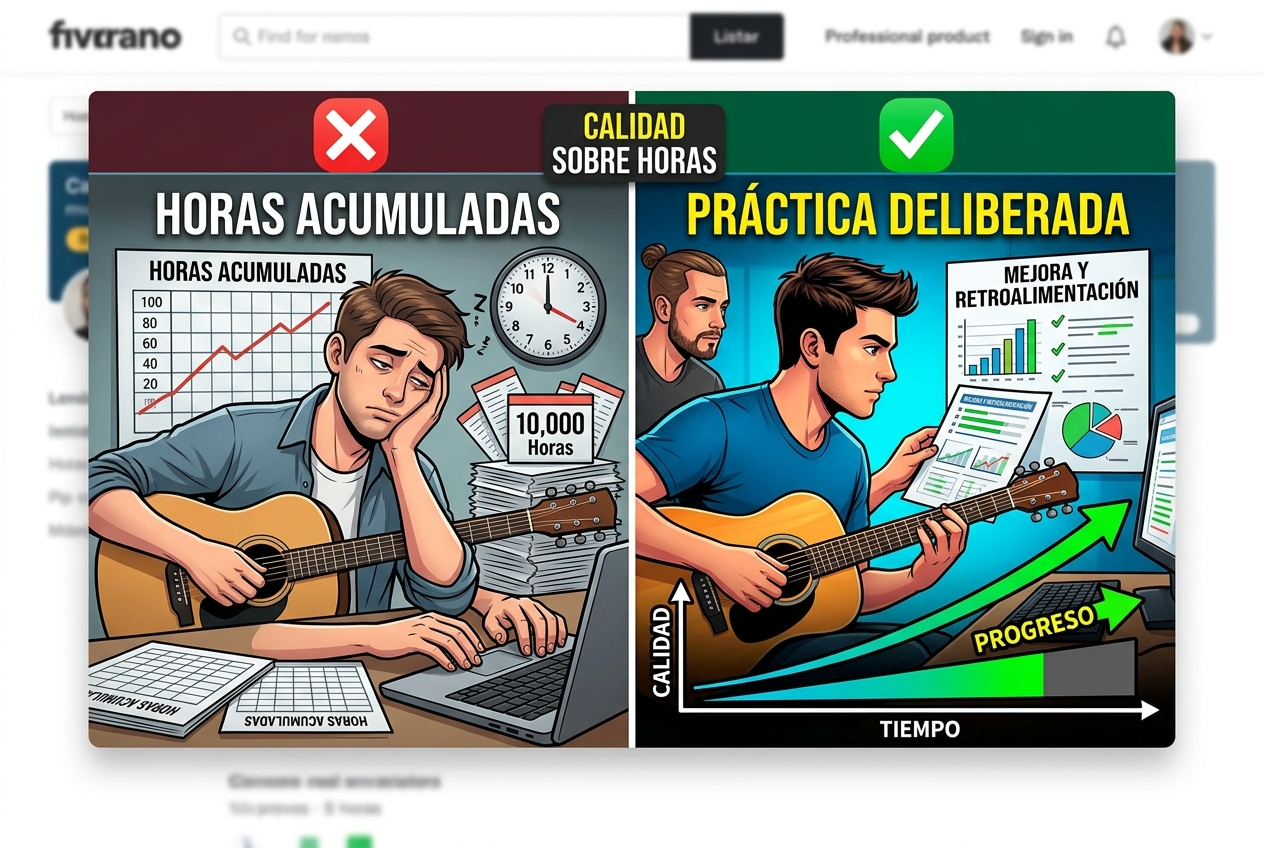 Por qué solo poner horas no te convertirá en un experto