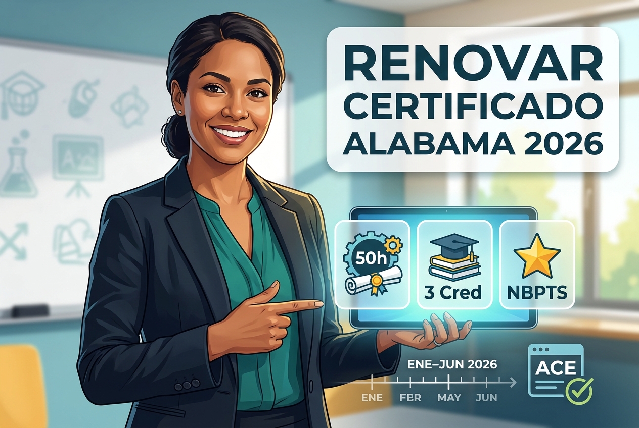 Mantenga su Certificado de Educador Profesional de Alabama en 2026