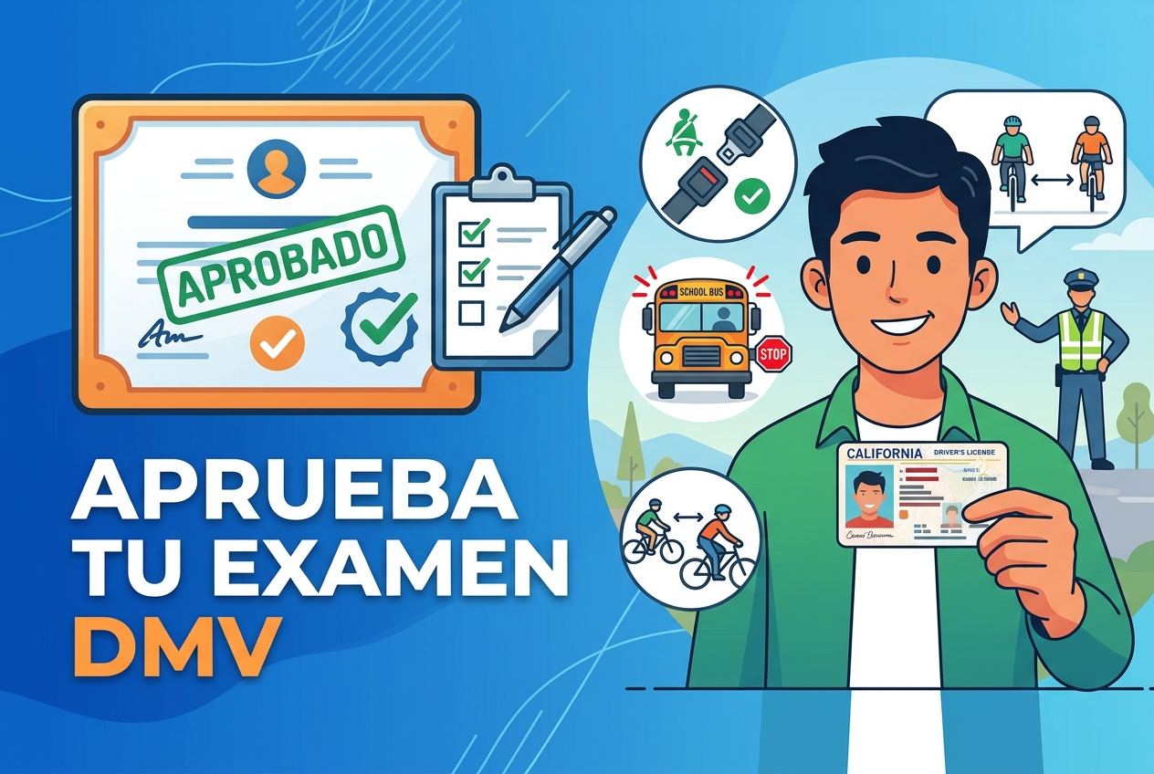 Aprueba el Examen de Conocimientos para el Permiso de Conducir en California