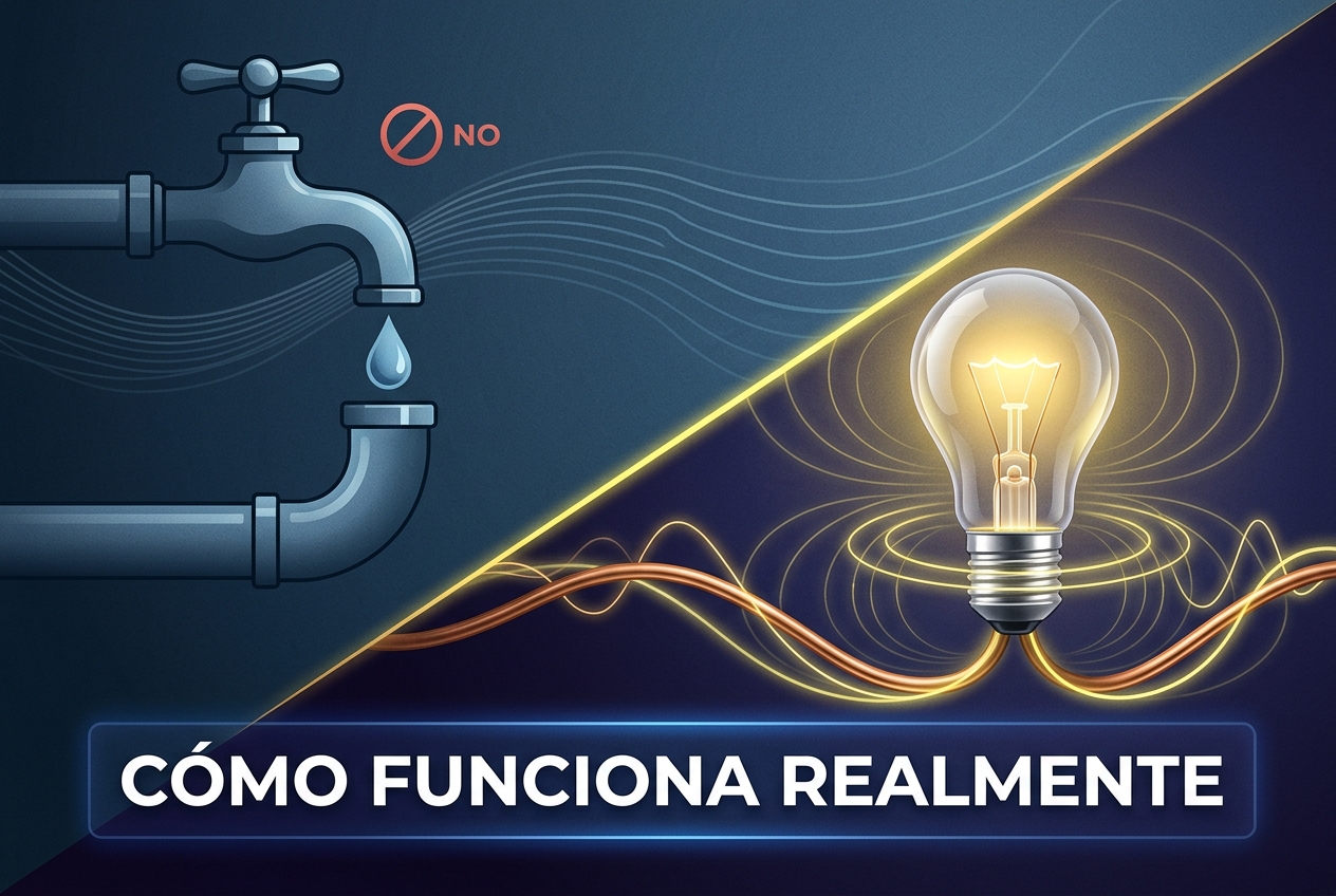 La electricidad no fluye como el agua, sin importar lo que diga la escuela