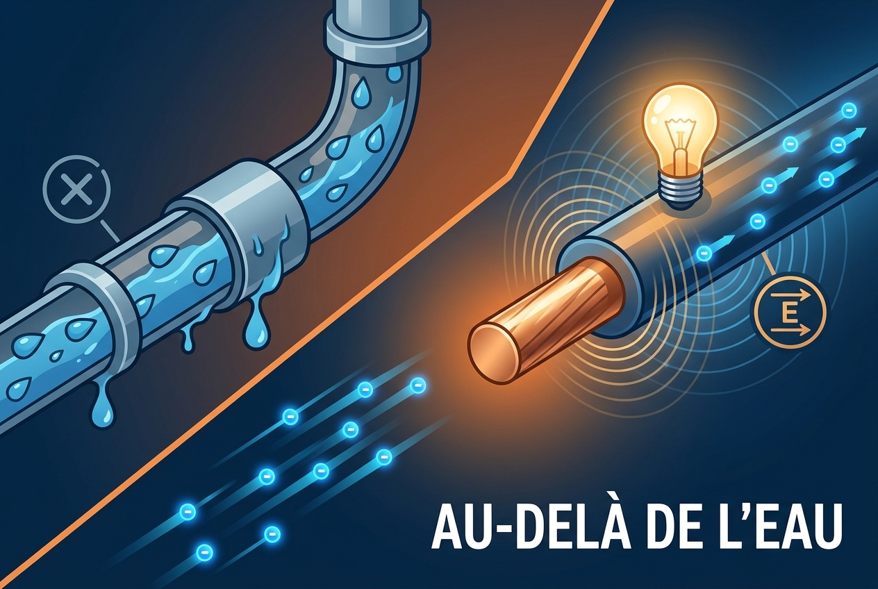 L'électricité ne circule pas comme l'eau, peu importe ce que l'école a dit