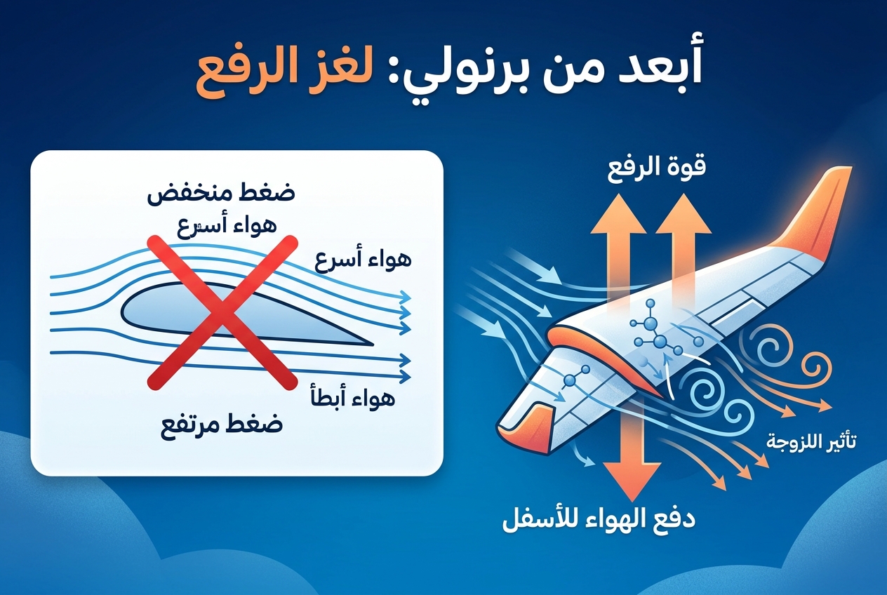 لماذا لا يمكن لمبدأ برنولي وحده تفسير كيفية طيران الطائرات