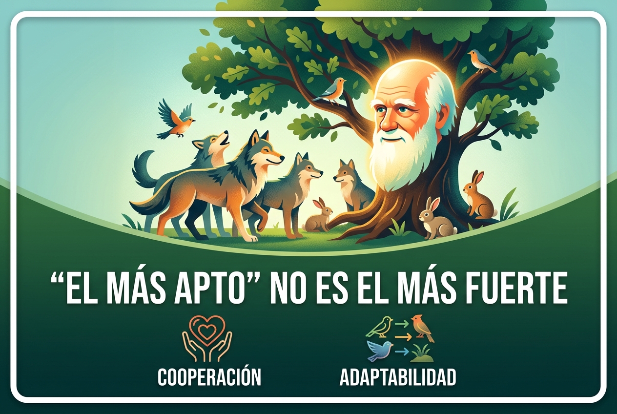 "La supervivencia del más apto" nunca significó que ganara el más fuerte