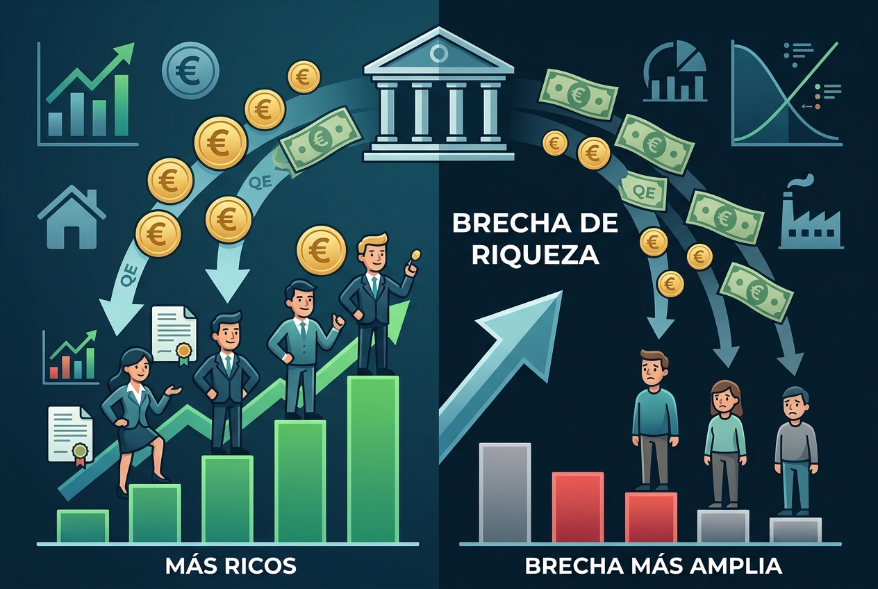 Cómo la flexibilización cuantitativa hace silenciosamente más ricos a los ricos
