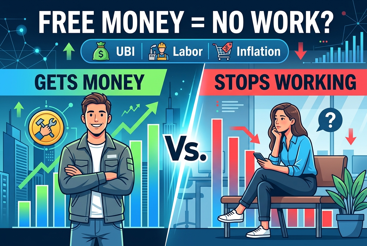 Does Free Money Make People Stop Working?