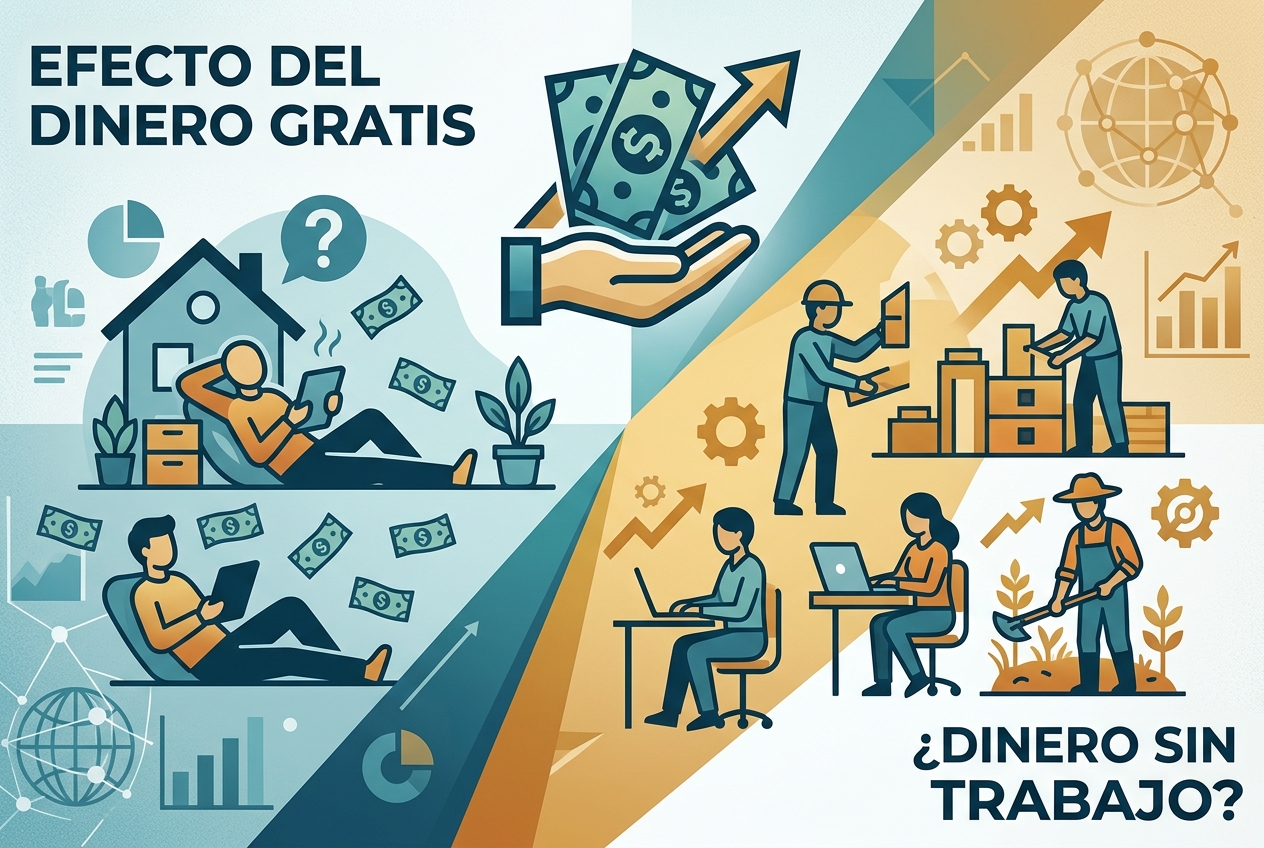 ¿Hace que la gente deje de trabajar el dinero gratis?