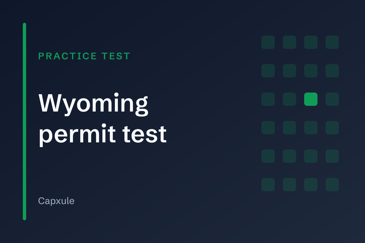 Wyoming permit test: practice test with original questions from the driver handbook