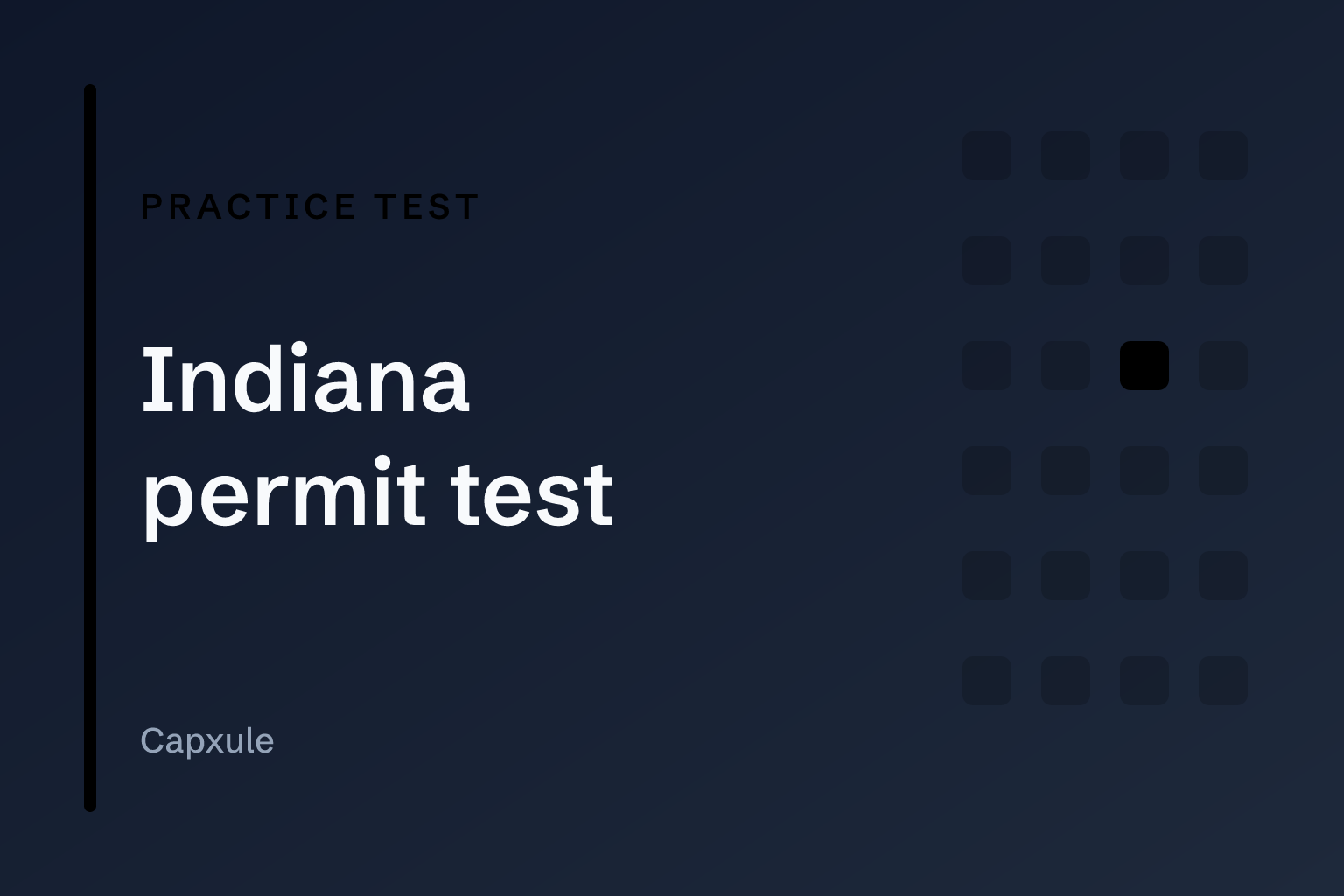 Indiana permit test: practice test with original questions from the driver handbook