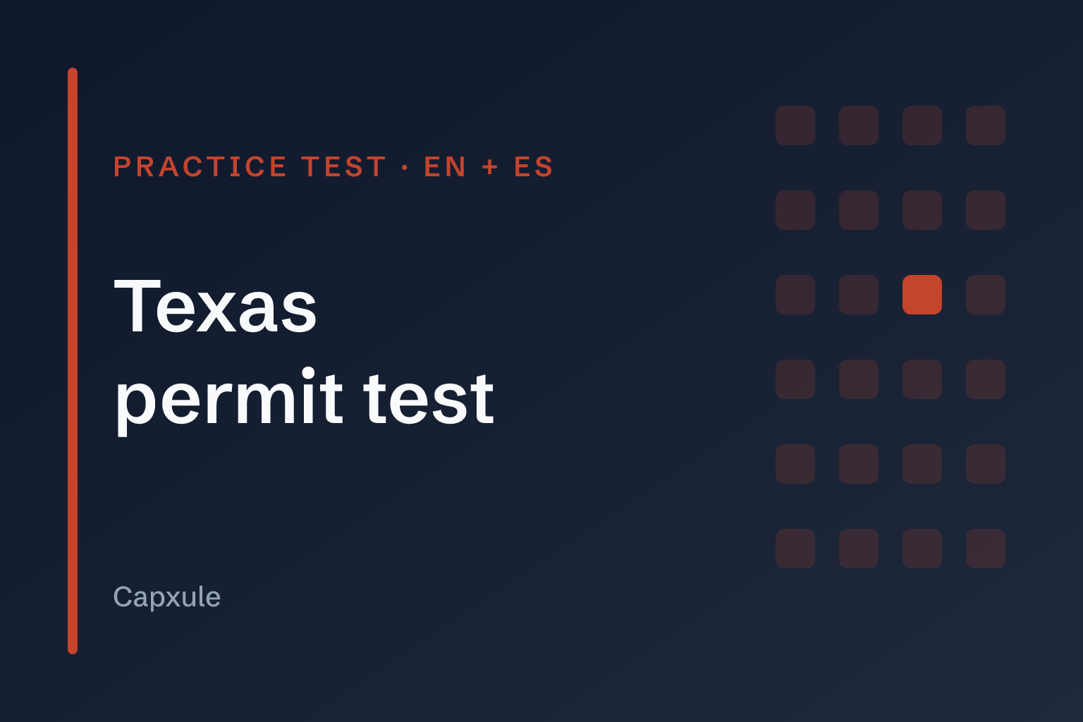 Texas permit test: practice test with original questions from the driver handbook
