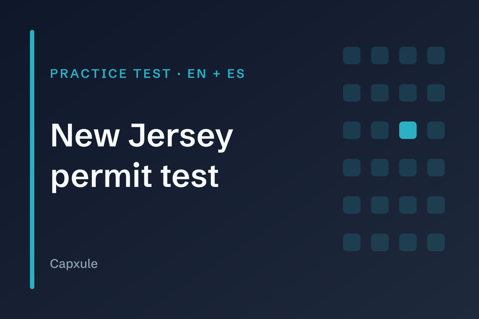 New Jersey permit test: practice test with original questions from the driver handbook