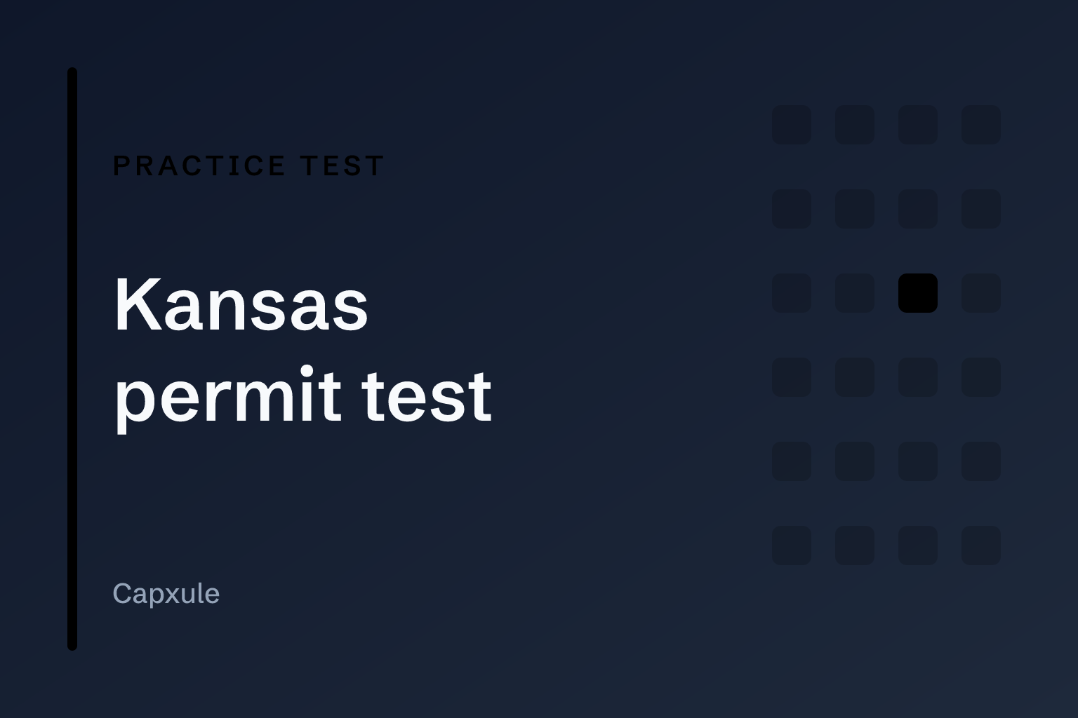 Kansas permit test: practice test with original questions from the driver handbook