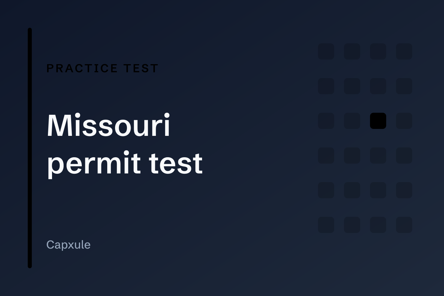 Missouri permit test: practice test with original questions from the driver handbook