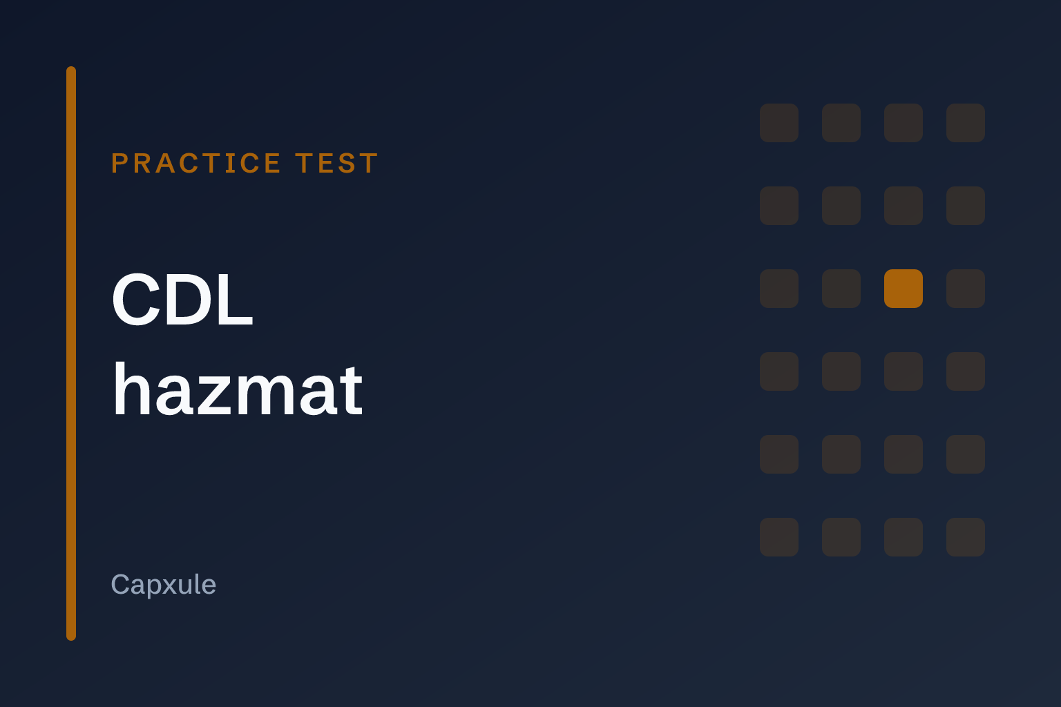 CDL hazmat test: practice test with original questions from a state CDL handbook