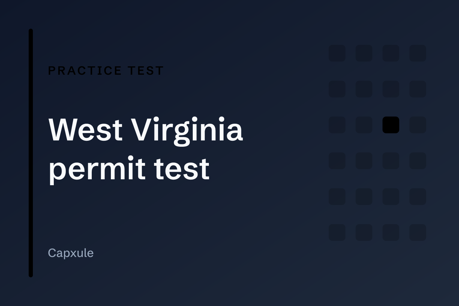West Virginia permit test: practice test with original questions from the driver handbook