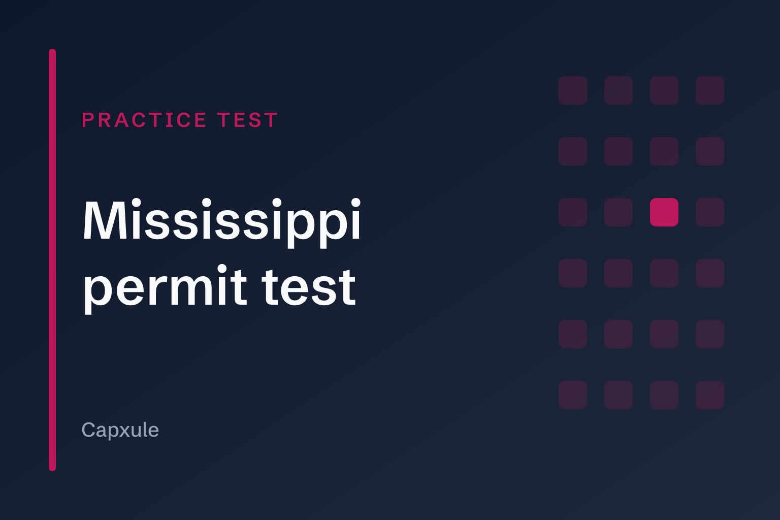 Mississippi permit test: practice test with original questions from the driver handbook