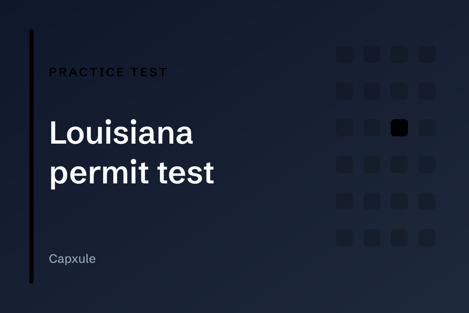 Louisiana permit test: practice test with original questions from the driver handbook