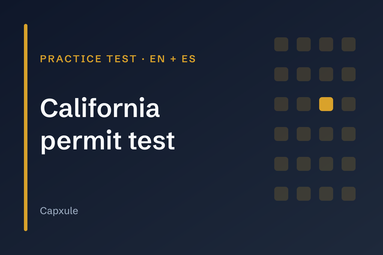 California permit test: practice test with original questions from the driver handbook
