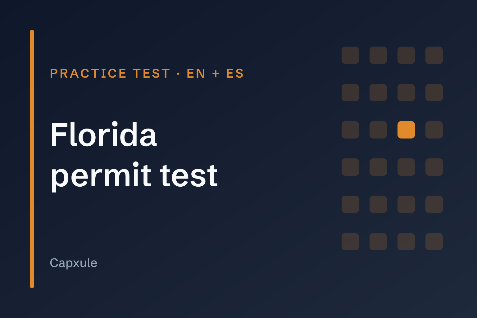 Florida permit test: practice test with original questions from the driver handbook