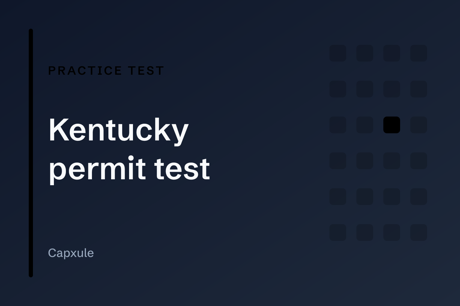 Kentucky permit test: practice test with original questions from the driver handbook