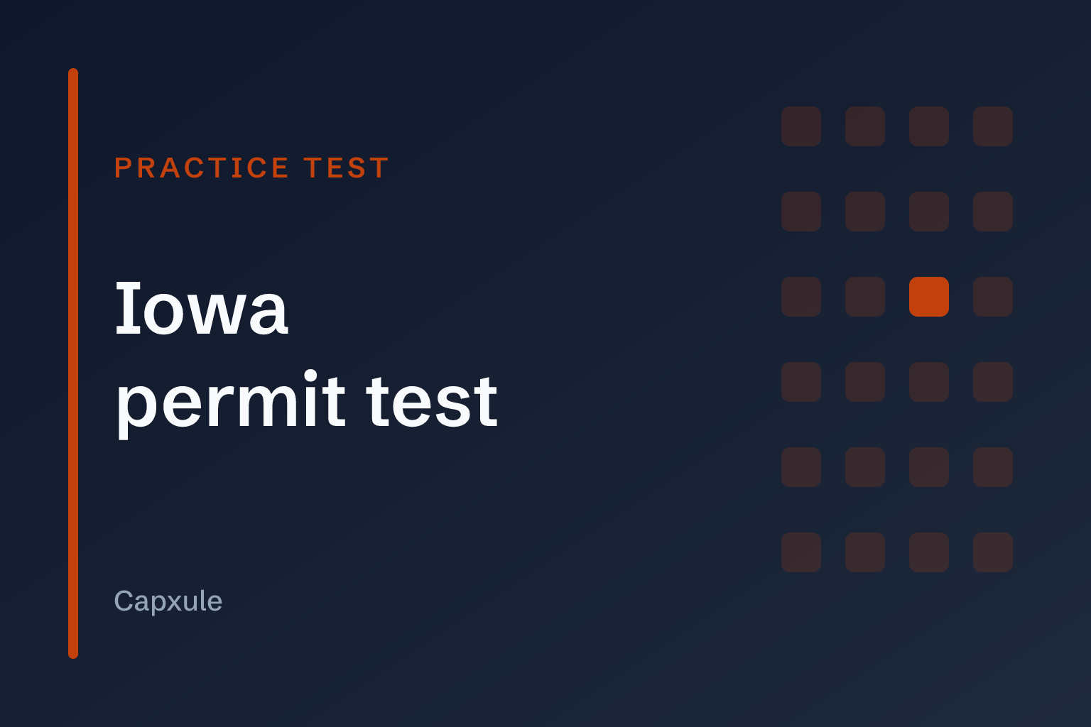 Iowa permit test: practice test with original questions from the driver handbook