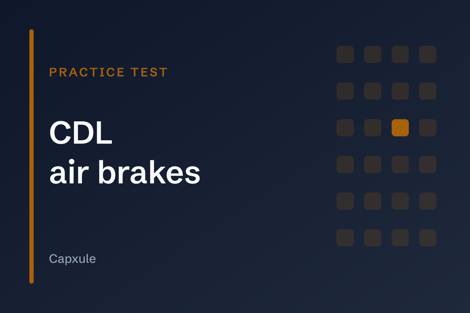 CDL air brakes test: practice test with original questions from a state CDL handbook
