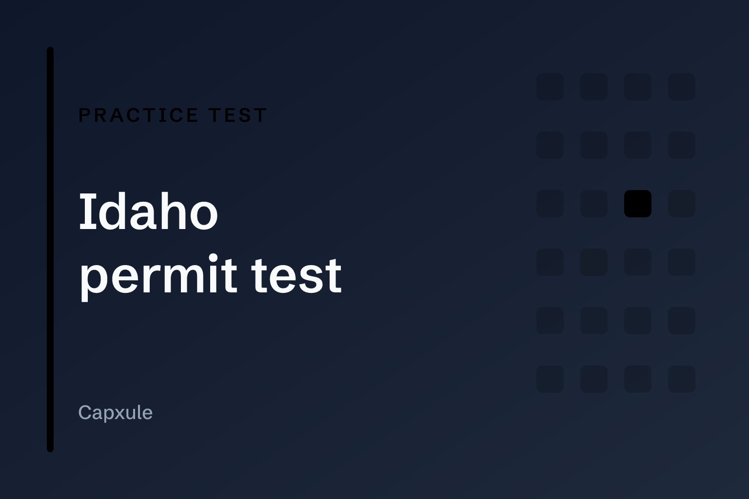 Idaho permit test: practice test with original questions from the driver handbook