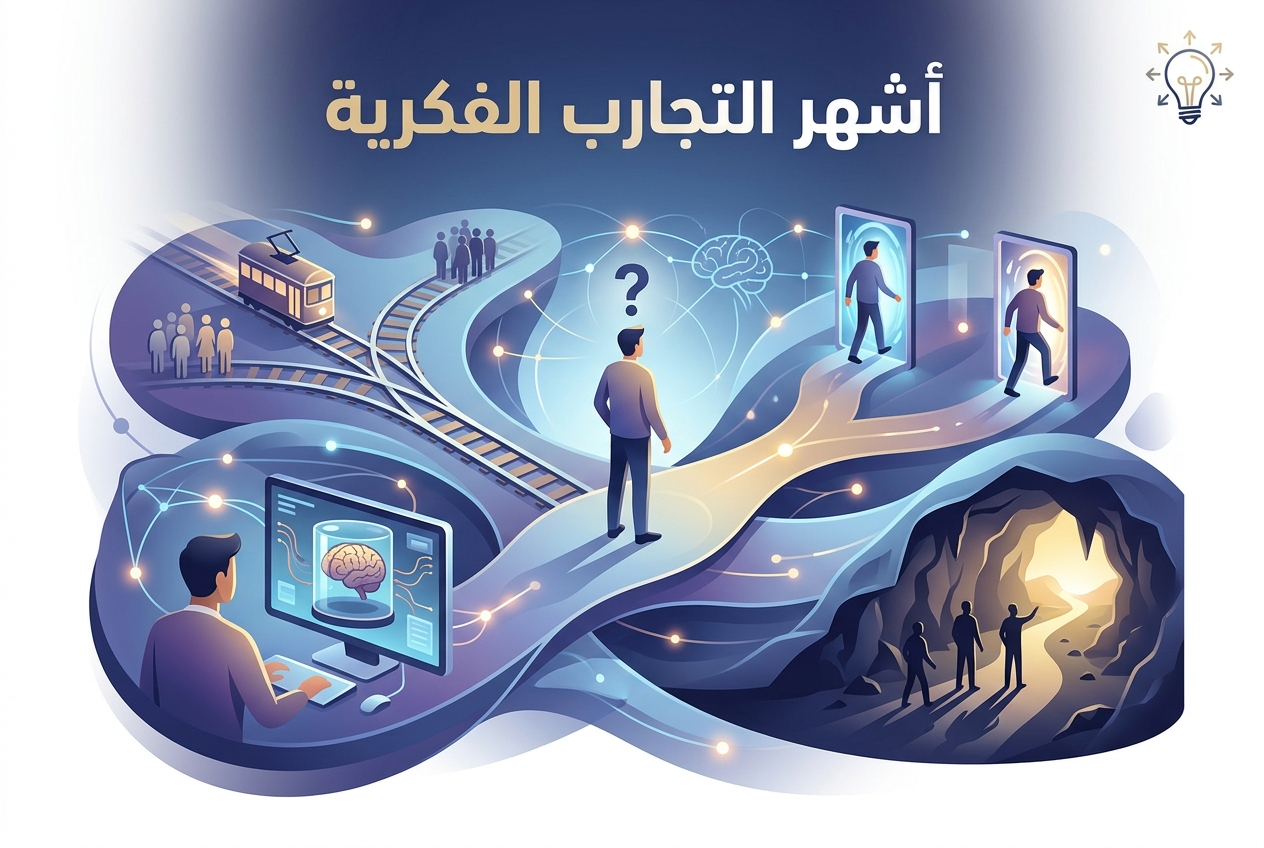 تجارب فكرية فلسفية شهيرة وأسئلتها الجوهرية